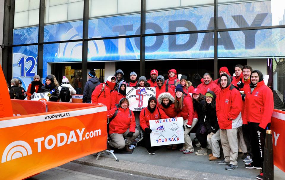 Athletic Trainers Storm Today Show Plaza to Promote National Athletic